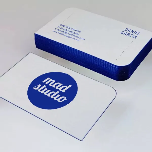 Tarjeta de Visita con Borde Pintado