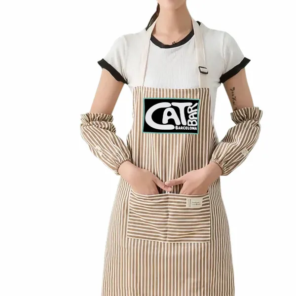 Delantal de Algodón y Lino a Rayas - Imprint Now - ES