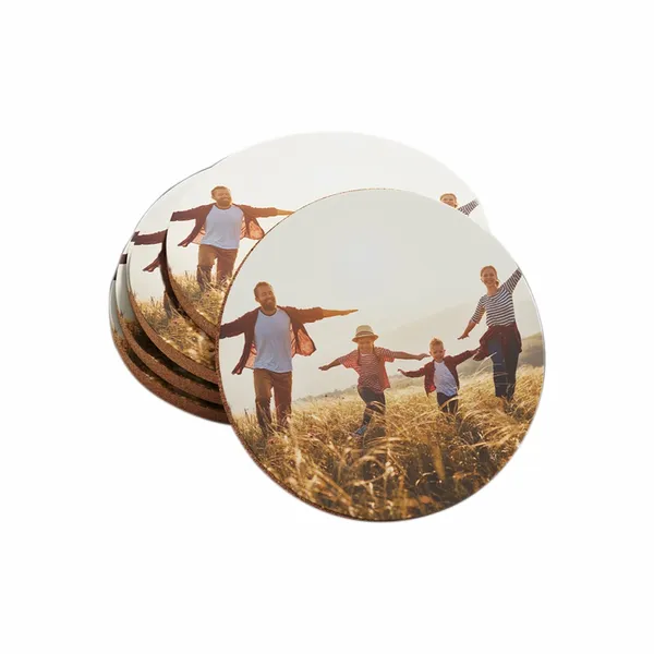 Posavasos de cartón con foto personalizada