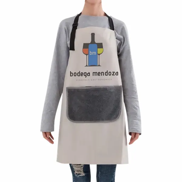 Delantal Floral con Bolsillo para Limpiarse las Manos - Imprint Now - ES