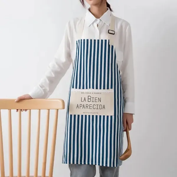 Delantal de Algodón y Lino a Rayas - Imprint Now - ES