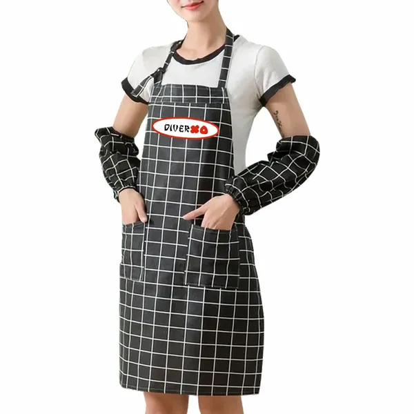 Delantal de Lino de Algodón a Cuadros - Imprint Now - ES