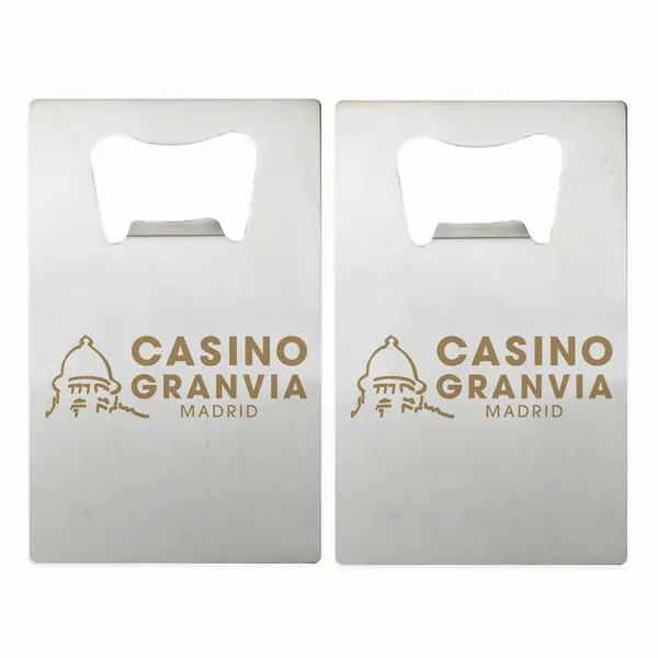 Abrebotellas Tarjeta Plata - Imprint Now - ES