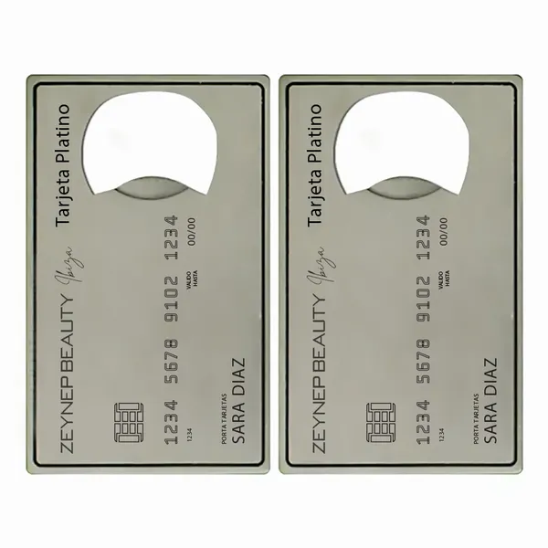 Abrebotellas de Platino en Forma de Tarjeta - Imprint Now - ES