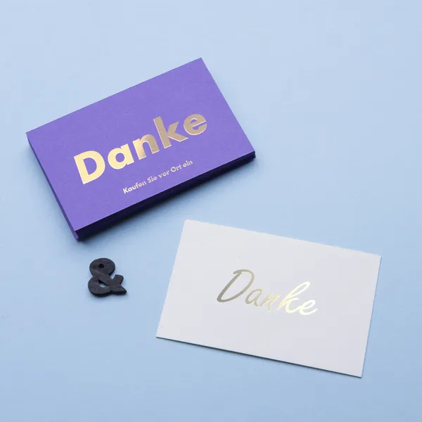 Notizkarten mit Folienprägung