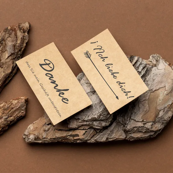 ECO Kraftpapier-Notizkarten