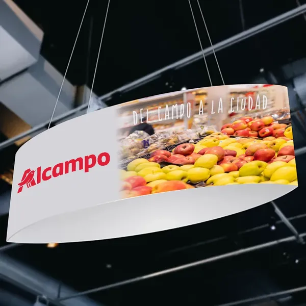 Carteles Colgantes Personalizados para Ferias, Centros Comerciales, Centros de Convenciones y Aeropuertos - Imprint Now - ES