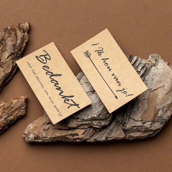 ECO Kraftpapier Briefkaarten