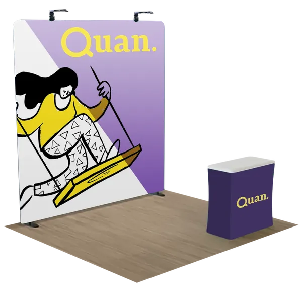 Gepersonaliseerde Zip Up Trade Show Display Spanning stof 3,1 m x 2,4 m - Imprint Now - NL