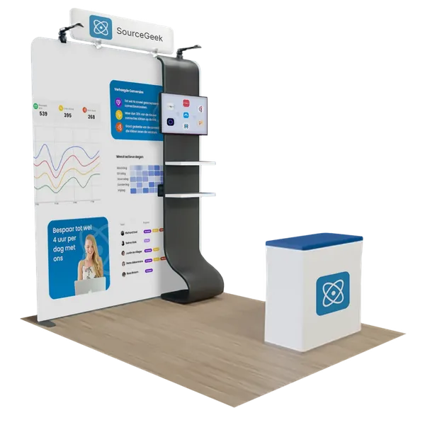 2,4 m x 2,4 m Rechte Mediadisplay - Imprint Now - NL