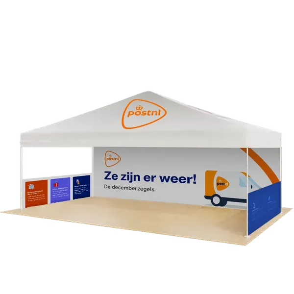 Gepersonaliseerde Outdoor Trade Show Display Zwaar 6,1 m x 3 m - Imprint Now - NL