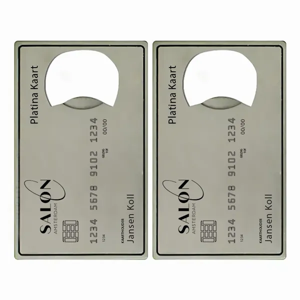 Platina Kaartvormige Flesopener - Imprint Now - NL