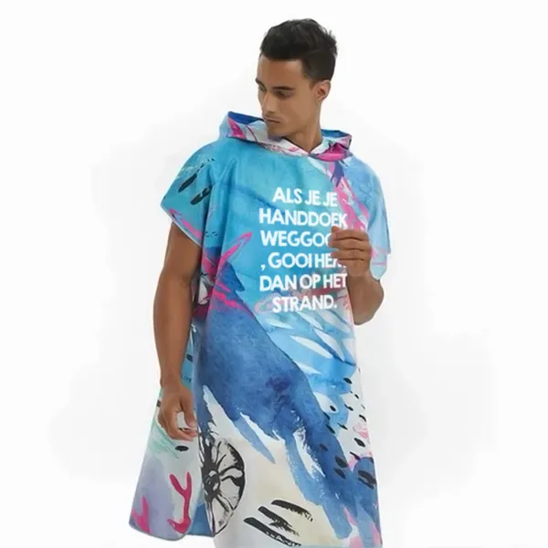 Gepersonaliseerde Strandlakens met Capuchon - Imprint Now - NL