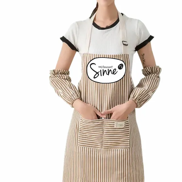 Gestreept Schort van Katoen en Linnen - Imprint Now - NL