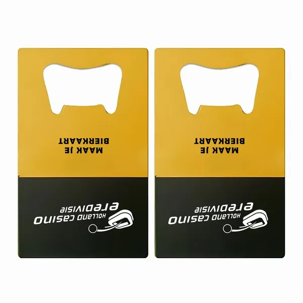 Tweekleurige kaart flesopener - Imprint Now - NL