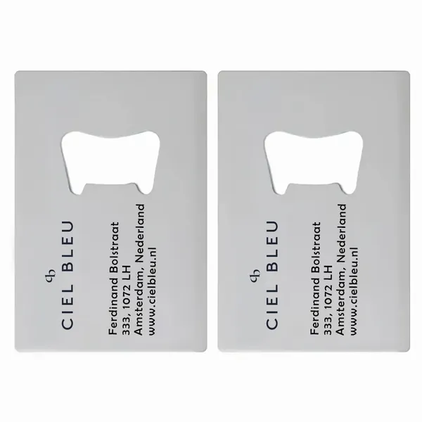 Kleur gevulde kaart flesopener - Imprint Now - NL