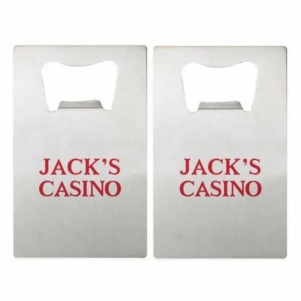 Zilveren Kaart Flesopener - Imprint Now - NL