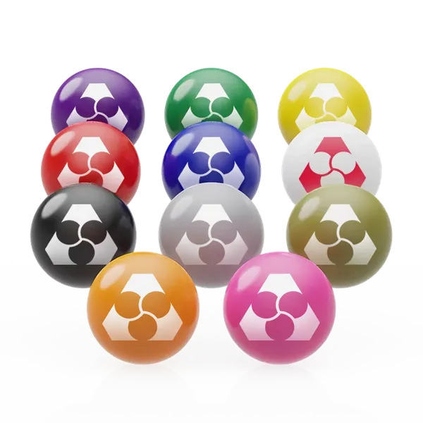 Balle anti-stress ronde en mousse brillante