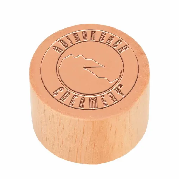 Round Wood Rubber Stamps