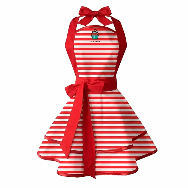 Classic Stripe Double Layer Cotton Aprons - Custom Shoe Charm