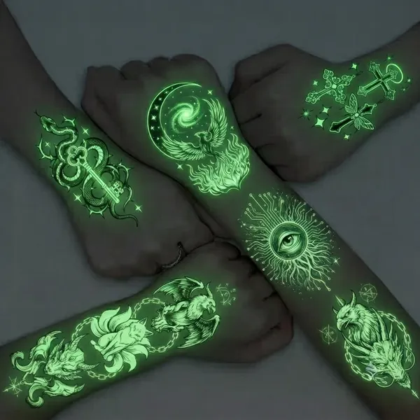 Glow Tattoos with Colorful Imprint - Stealth Promo Co