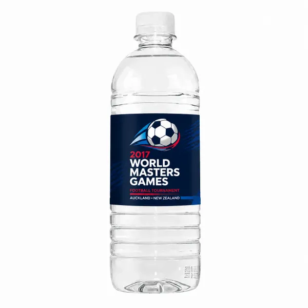 16.9 oz Plastic Ribbed Bottle - Custom Pro Prints