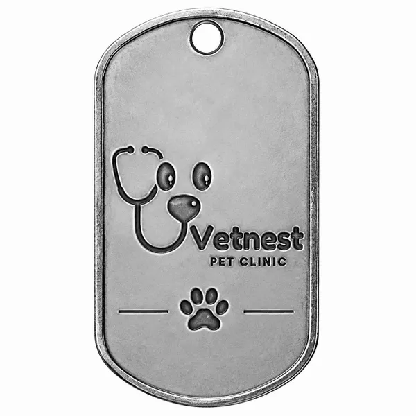 3D Metal Dog Tags