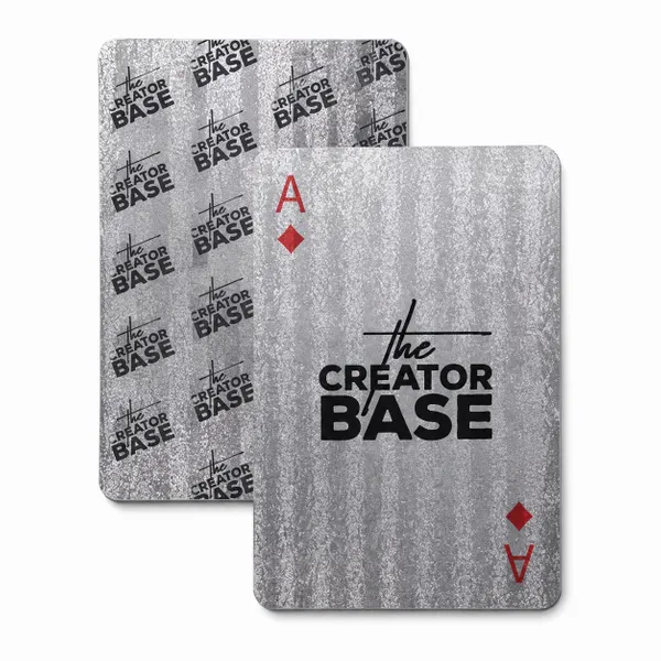 Brushed Silver Finish Playing Cards