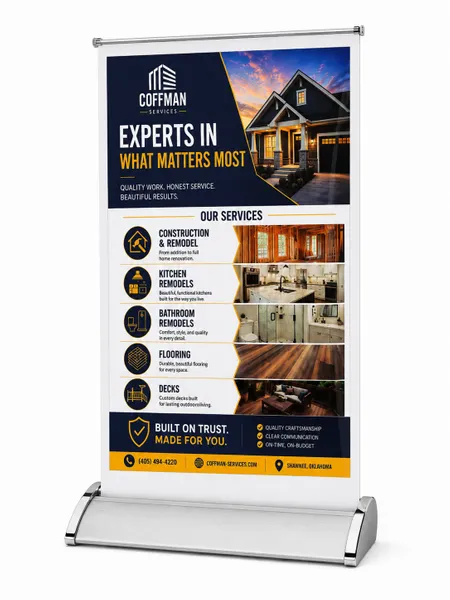 Table Roll Up Banner Stand - Custom Pro Prints