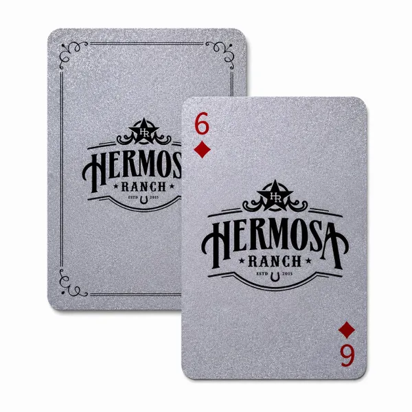 Silver Glitter Playing Cards
