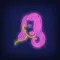 Girl with Pink Hair Neon Sign - Custom Pro Prints
