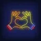Woman Hands Heart Gesture Neon Sign - Custom Tees Today