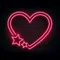 Red Love Heart Star Neon Sign - Custom Pro Prints
