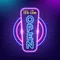 We are Open Vertical Neon Sign - Custom Tees Today