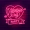 Valentines Day Party Neon Sign - Custom Pro Prints