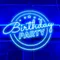 Birthday Party Blue Neon Sign - Custom Pro Prints