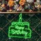Happy Birthday Text in Big Cake Neon Sign - Custom Pro Prints