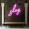 Glowing Slay Pink Neon Sign - Custom Pro Prints