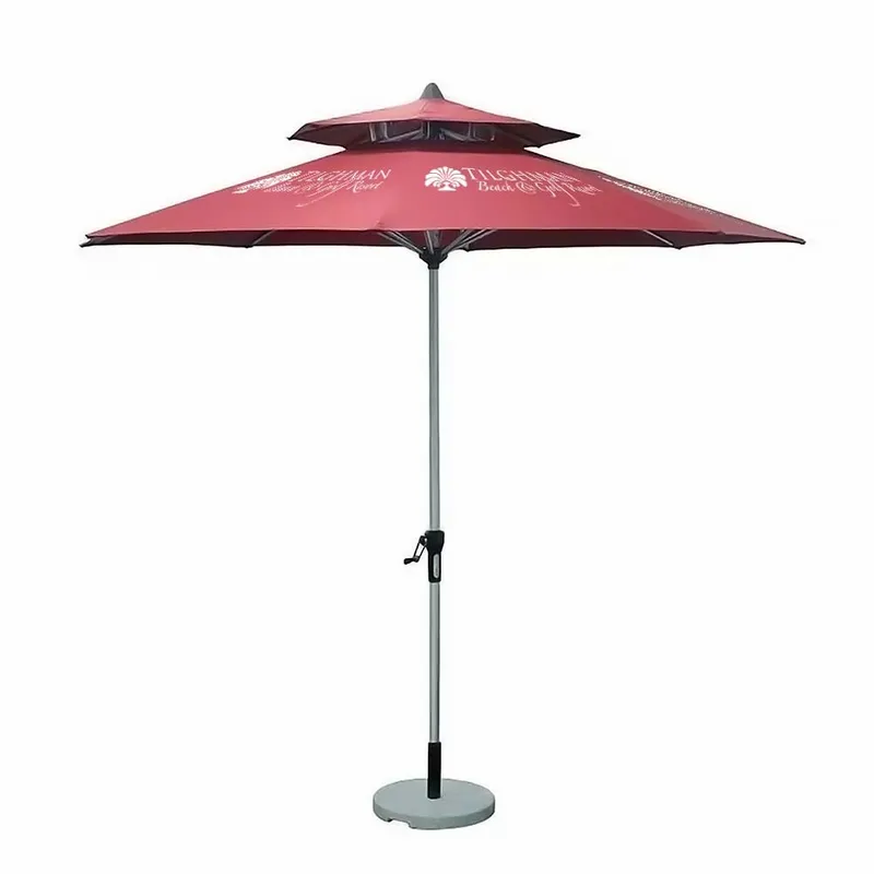 Wood Market Umbrella - 9 ft - Custom Tees Today