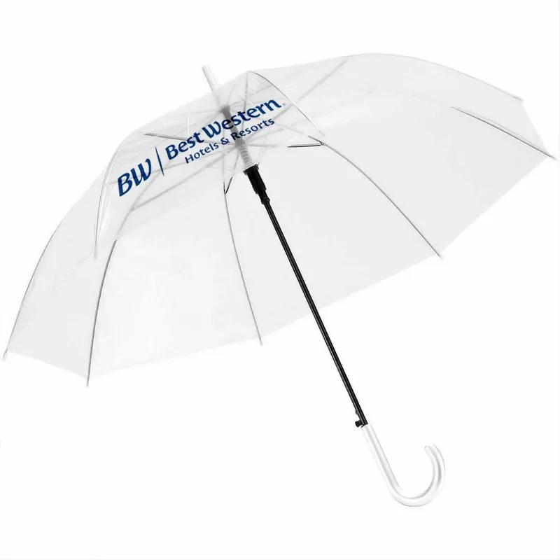 Clear Umbrella - 46 in Arc - Custom Tees Today