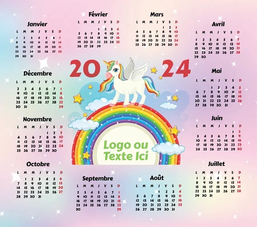 Tapis de souris licorne et arc-en-ciel - Imprint Now - FR