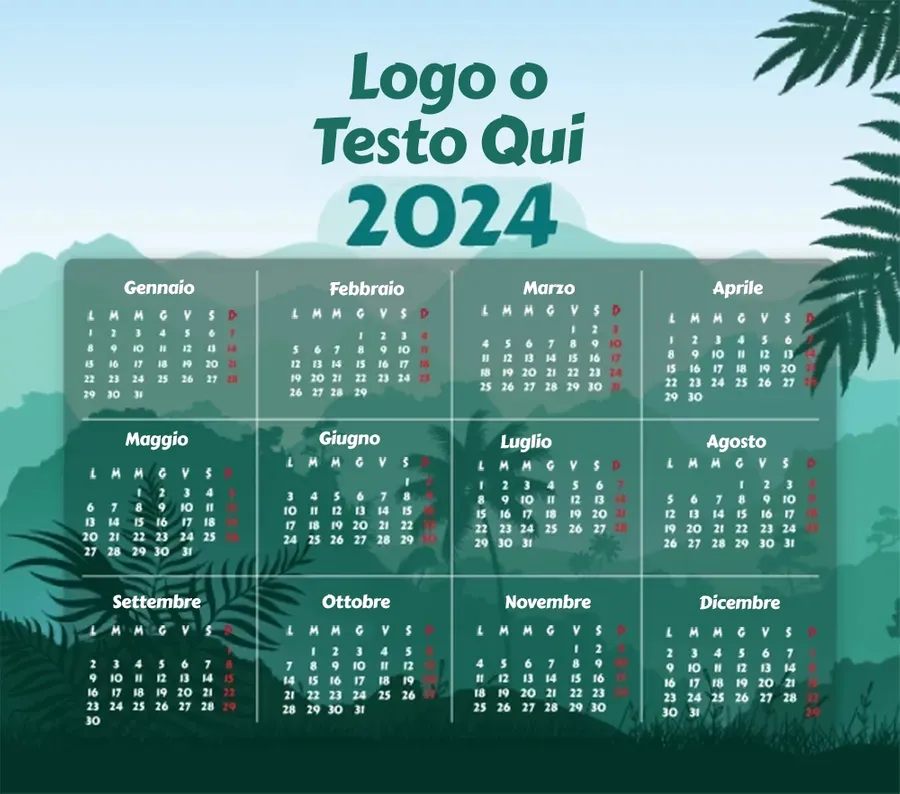 Tappetino per Mouse Natura con Calendario - Imprint Now - IT