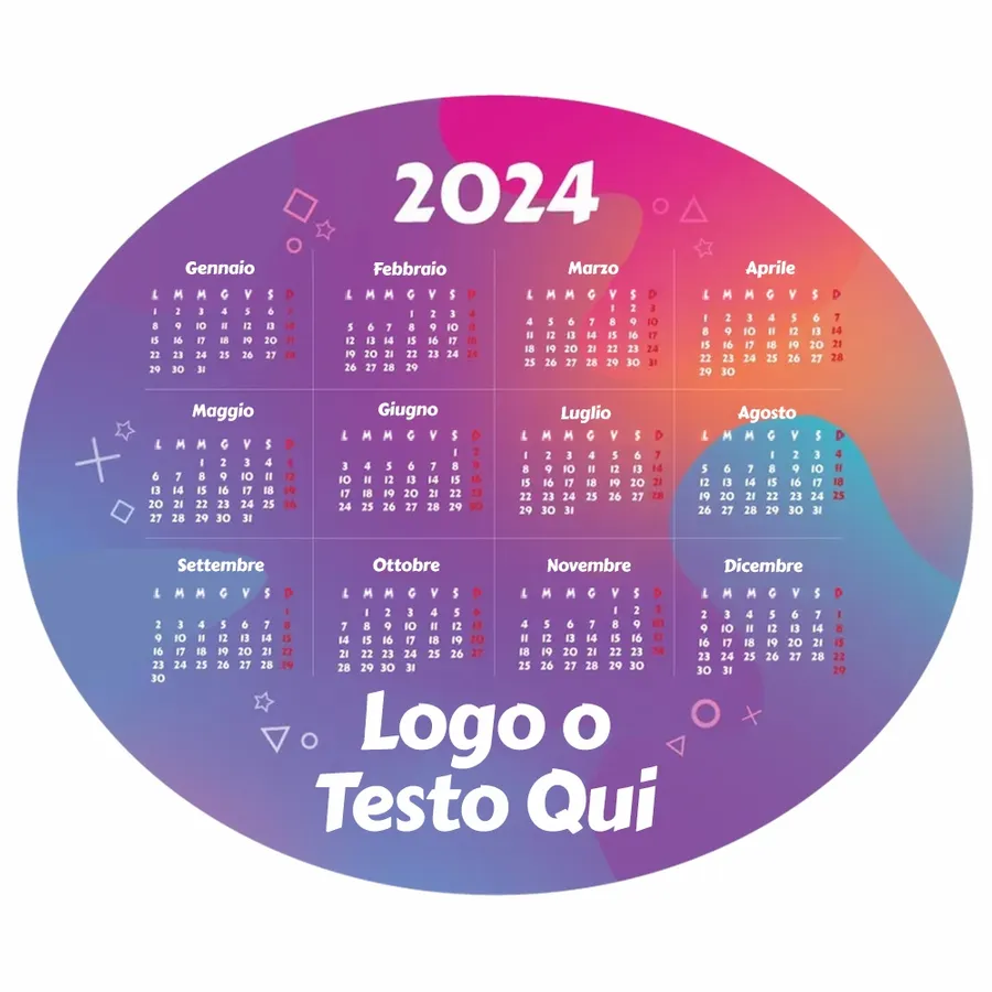Tappetino per Mouse con Calendario a Gradi Colorati - Imprint Now - IT
