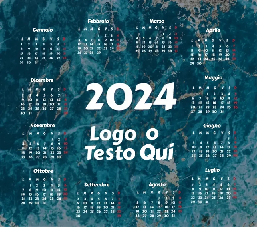 Tappetino per Mouse Calendario in Granito - Imprint Now - IT