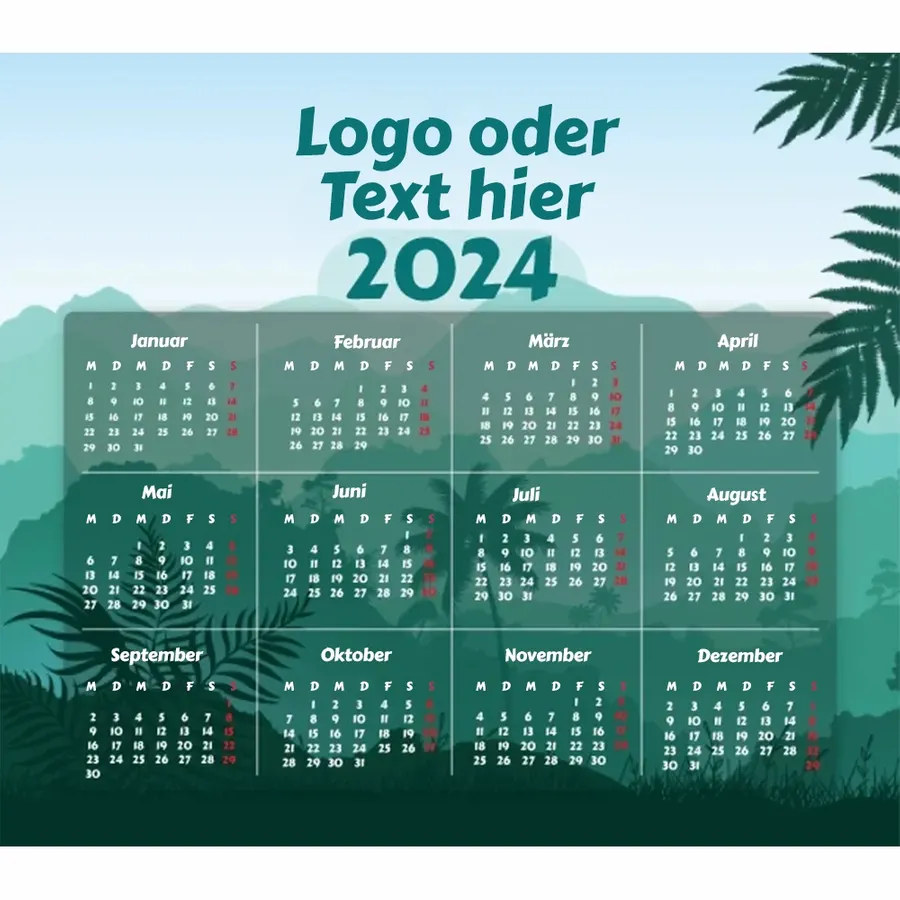 Natur Mauspad mit Kalender - Imprint Now - DE