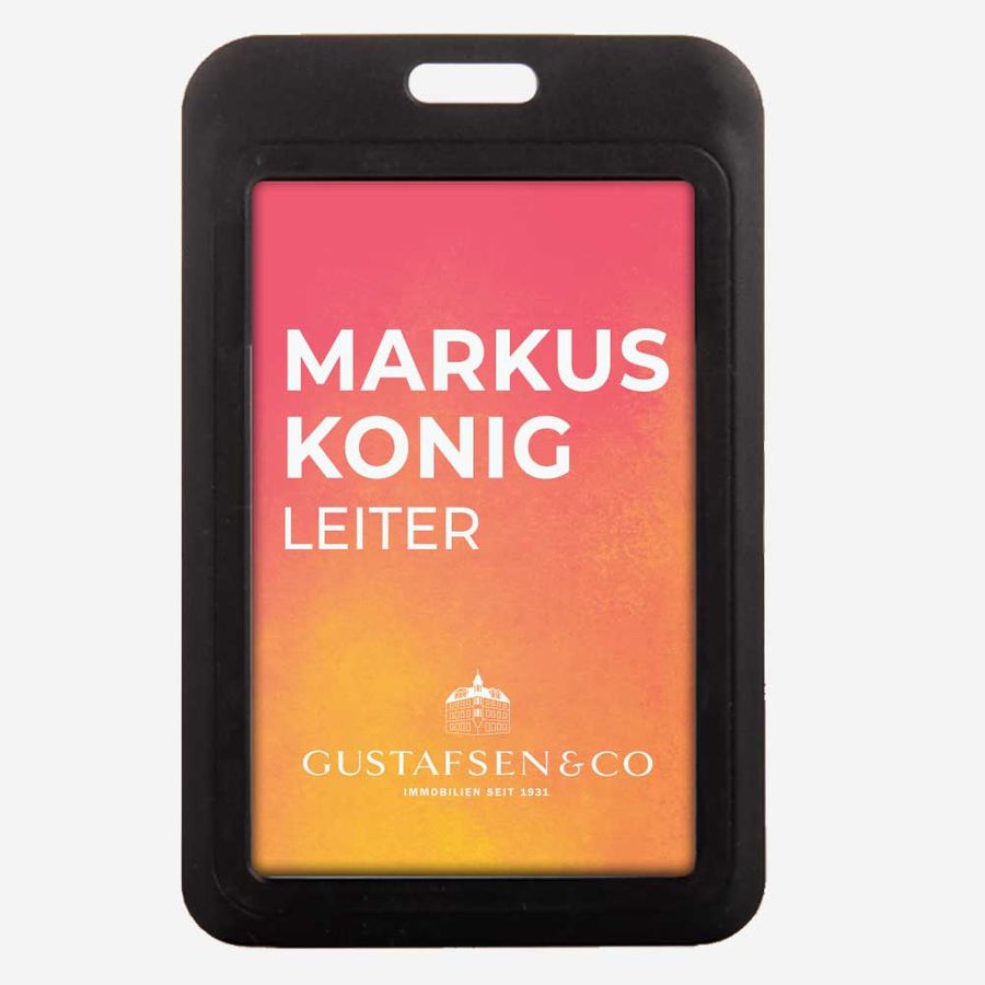 Vollfarbig Bedruckter Kunststoffhalter - Imprint Now - DE