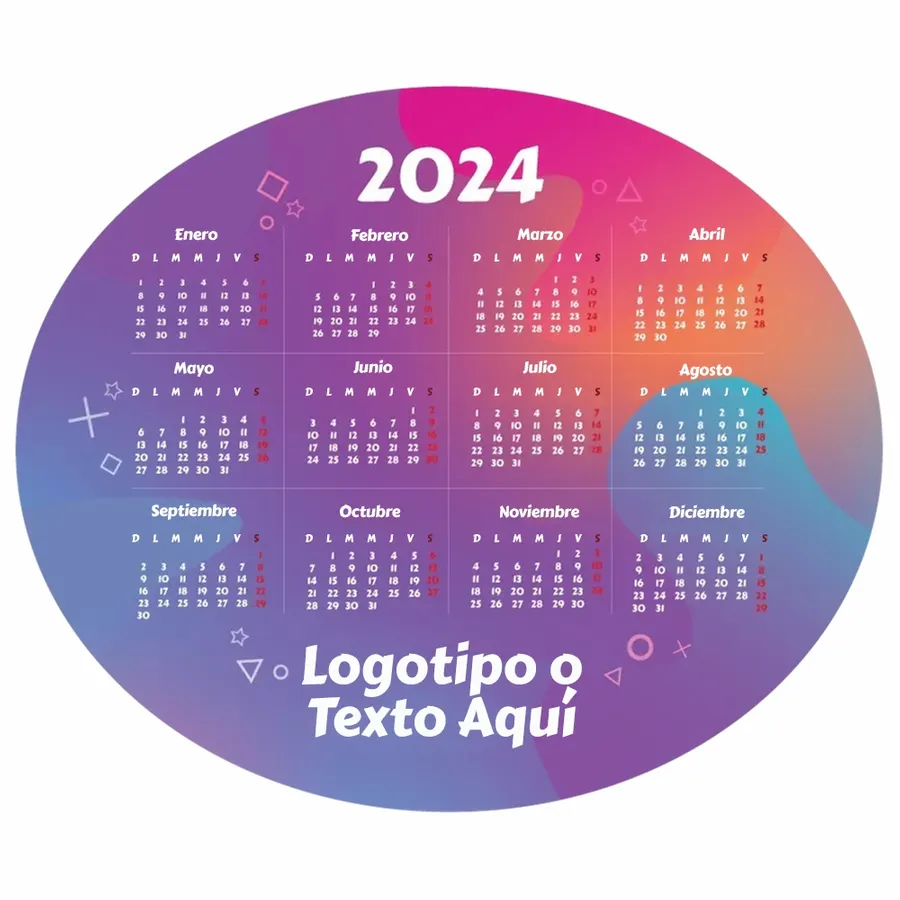 Alfombrilla de Ratón Calendario Gradiente Colorido - Imprint Now - ES