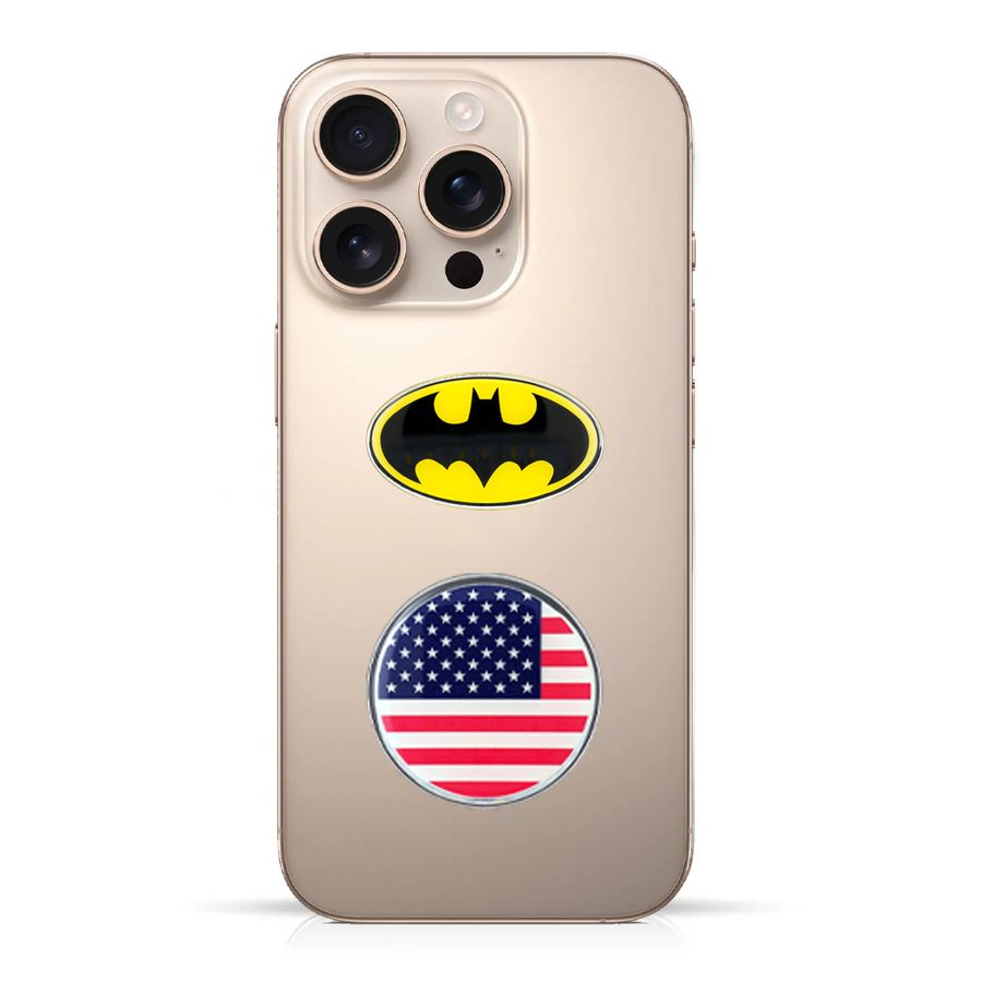 Phone Metal Badge Stickers - Stealth Pins