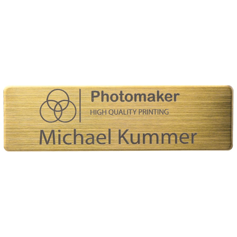 Engraved Metal Name Badges - Custom Tees Today