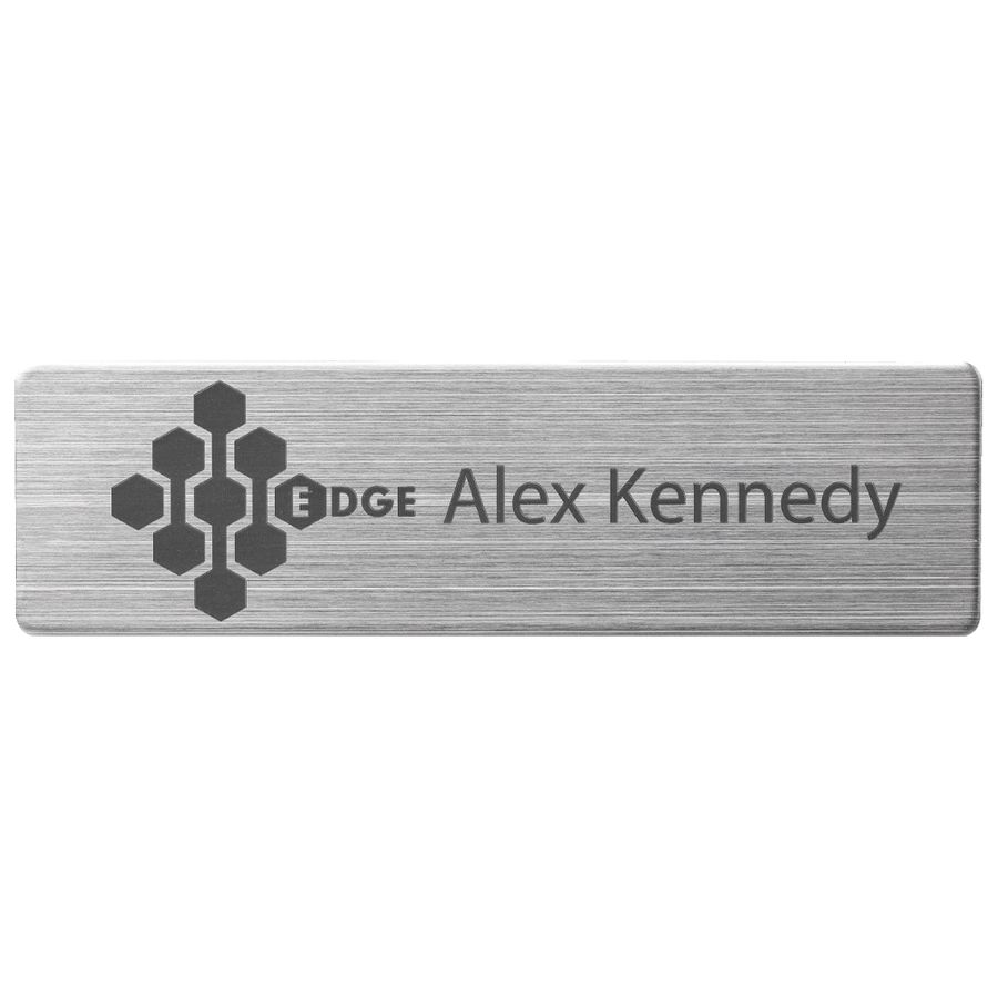 Engraved Metal Name Badges - Custom Tees Today